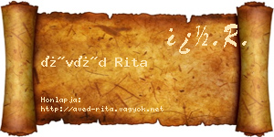 Ávéd Rita névjegykártya