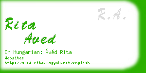 rita aved business card