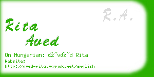 rita aved business card